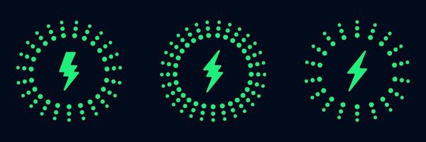 Battery charge Creative Logo Featuring Power Bolt Energy Flash vector