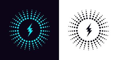 Electric Power Thunder Flash Bolt Icon vector