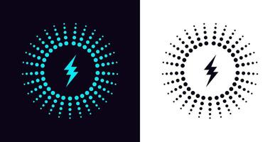 Electric Power Thunder Flash Bolt Icon vector