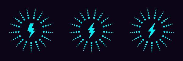 Battery charge Dynamic Energy and Thunder Bolt Logo vector