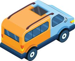 Isometric Delivery Van vector