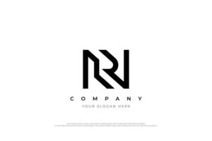 Letter RN or NR Logo Design vector