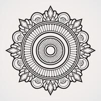 ornamento floral mandala vector