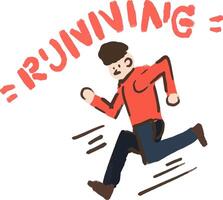 running man element design for templates. vector