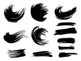 Brush strokes. paintbrush set, brush strokes templates. Grunge design elements. Dirty distress texture banners. Grungy painted objects. vector