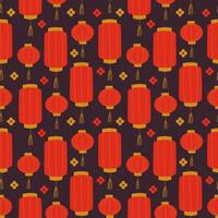 Chinese lanterns seamless pattern background. Chinese lamps background for textile, wrapping. vector
