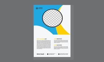 Brochure design, cover modern layout, annual report, poster, flyer in A4 with colorful triangles vector