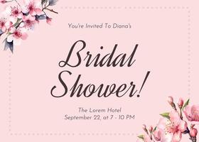 Bridal Shower Invitation Card template