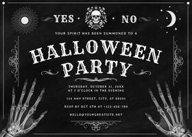 Halloween Party Invitation Card Template in Ouija Board Theme