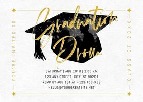 Graduation Prom Invitation Card Template