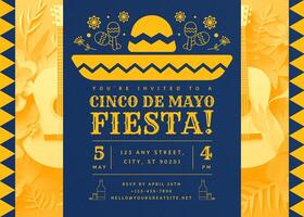 Cinco de Mayo Fiesta Invitation Card Template