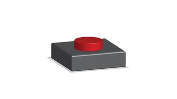 3d button design with red button color, 3d button, switch vector