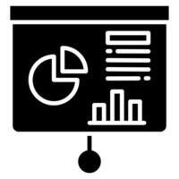 Data Presentation icon line illustration vector