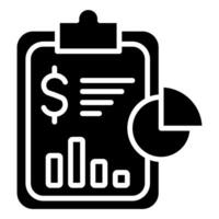 Financial Report icon line illustration vector