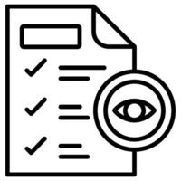 Report Visualization icon line illustration vector