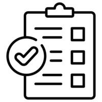 Report Evaluation icon line illustration vector