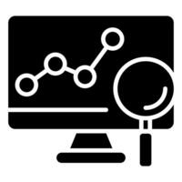 Business Analytics icon line illustration vector
