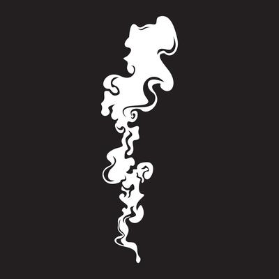 smoke silhouette design. fog sign and symbol.