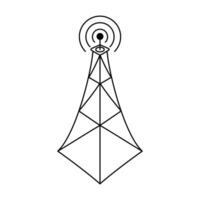 antenna tower icon design. telecommunication data network sign and symbol. vector