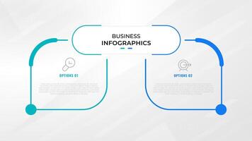 dos paso infografía etiqueta diseño modelo vector