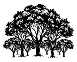 Very Big Tree Silhouette vector