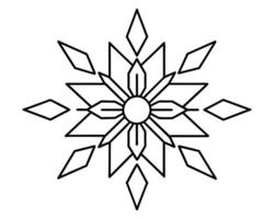 Snowflake flower coloring vector