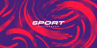 Abstract Sports Background with Red and Purple Brush Texture and Halftone Effect. Retro Grunge Background for Banner or Poster Design vector