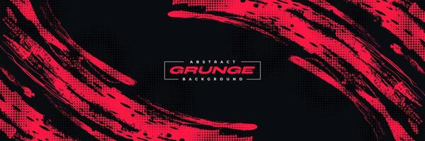 resumen grunge antecedentes con negro y rojo cepillo textura. creativo diseño para Deportes antecedentes con trama de semitonos efecto vector