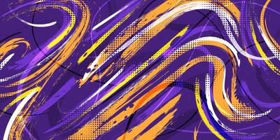 Abstract and Colorful Background with Brush Texture and Halftone Effect. Sports Background with Grunge Brush Concept vector
