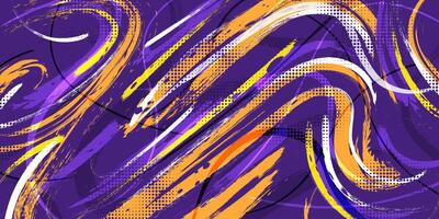 Abstract and Colorful Background with Brush Texture and Halftone Effect. Sports Background with Grunge Brush Concept vector