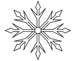 Crystal of snow silhouette vector