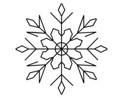 Crystal of snow silhouette vector