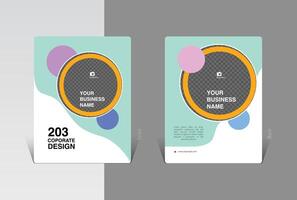 resumen folleto diseño con vistoso círculos vector