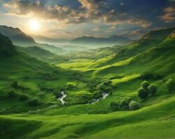 green natural scenery stunning photo