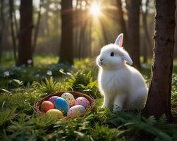 hermosamente decorado Pascua de Resurrección huevo foto