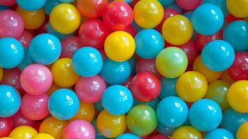 colorful plastic balls in a children's playroom close-up photo