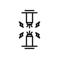 broken cable, line style icon, isolated background vector