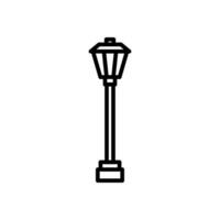 street lamp icon in line style vector