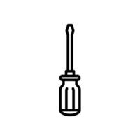 screwdriver icon in line style vector