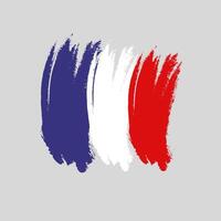 Flag of France. Beautiful brush strokes. Abstract concept. Elements for design. vector