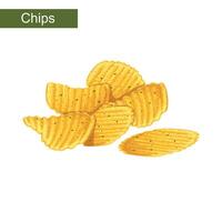 Chips potato realistic vector