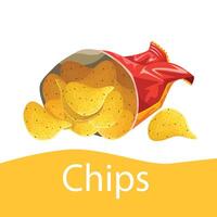 Chipc potato in red pack vector