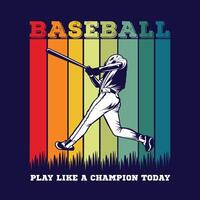 Retro Baseball sport, perfect for t shirt design vector