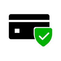 crédito tarjeta verificación icono. crédito tarjeta seguridad. vector