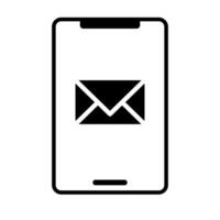 Smartphone icon for email screen. Contact us. vector