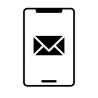 Smartphone icon for email screen. Contact us. vector