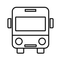 sencillo autobús icono. vehículo. vector