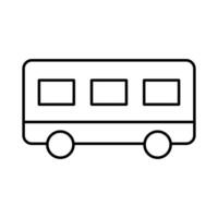 sencillo autobús icono. autobús detener. vector