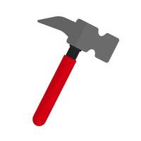 Red Claw hammer icon. Tool. vector