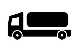 Tank truck icon. Tank Lorry. A vehicle used to transport oil or gas. vector